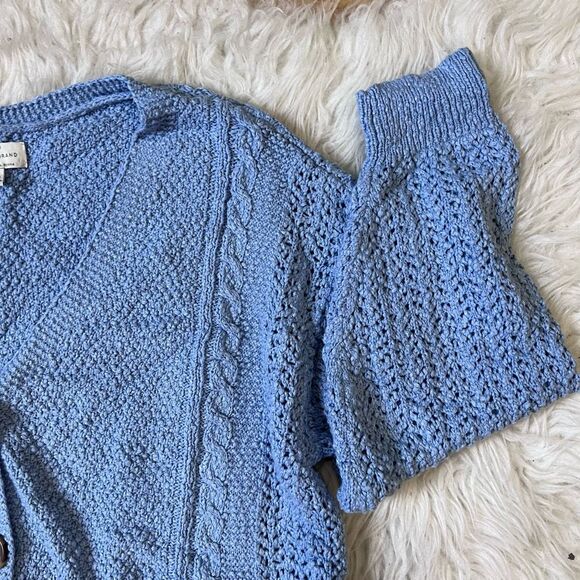 Lucky Brand blue knot style fall and winter cardigan sweater M - Picture 5 of 9